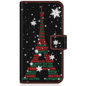 CASEMARKET ZTE a1 スリム手帳型ケース エッフェル塔 コレクション - スノー クリスマス ダイアリー ZTG01-BCM2S2629-78
