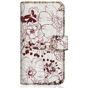 CASEMARKET Samsung Galaxy Note20 Ultra 5G スリム手帳型ケース トロピカル タヒチ柄 リバティ ボタニカル レッド SCG06-BCM2S2140-78