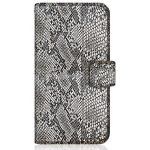 CASEMARKET SHARP AQUOS zero5G basic DX スリム手帳型ケース ヘビ柄 スネーク ダーク SHG02-BCM2S2078-78