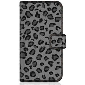 CASEMARKET Samsung Galaxy S21 5G スリム手帳型ケース ヒョウ柄 クラシック ブラック ノート モノトーン SCG09-BCM2S2079-78