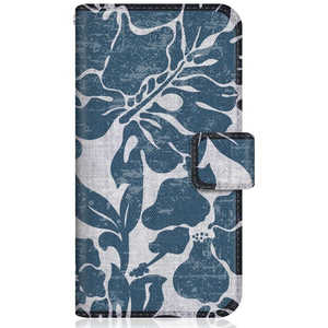 CASEMARKET Samsung Galaxy S21 5G スリム手帳型ケース トロピカル タヒチ柄 モンステラ & ハイビスカス ブルー SCG09-BCM2S2133-78