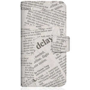 CASEMARKET Samsung Galaxy S21+ 5G スリム手帳型ケース ニュースペーパー クラシック ノート ホワイト SCG10-BCM2S2008-78