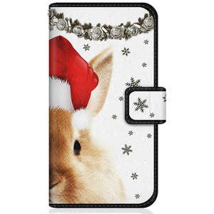 CASEMARKET Samsung Galaxy S21+ 5G スリム手帳型ケース キュート フェイス ラビット サンタクロース SCG10-BCM2S2183-78