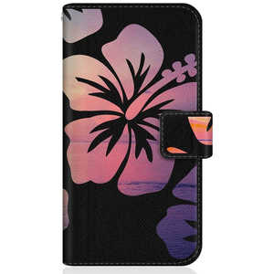 CASEMARKET Samsung Galaxy S21+ 5G スリム手帳型ケース タヒチ ハイビスカス サンセット グラフィックス ピンク SCG10-BCM2S2301-78