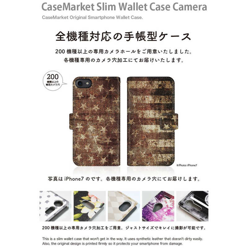 CASEMARKET CASEMARKET Samsung Galaxy S21+ 5G スリム手帳型ケース アメリカン モノトーン ブラック フラッグス ヴィンテージ プリント NY SCG10-BCM2S2311-78 SCG10-BCM2S2311-78