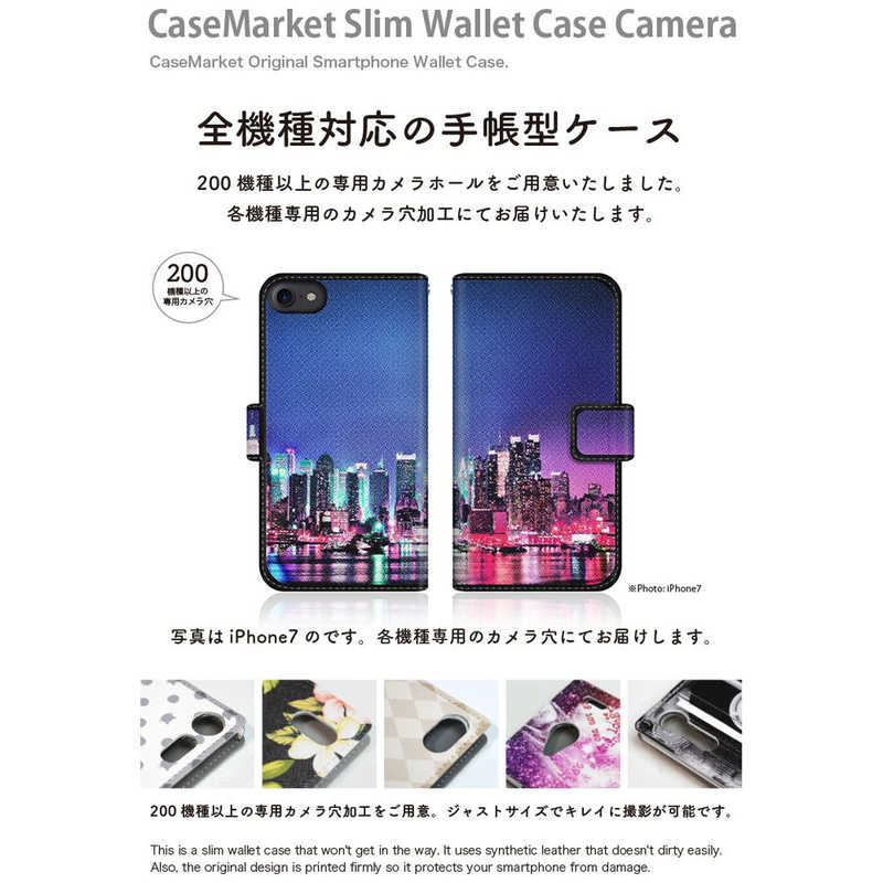 CASEMARKET CASEMARKET FCNT arrows NX9 スリム手帳型ケース フォト デザイン ナイト ニューヨーク パープル クラシック F-52A-BCM2S2039-78 F-52A-BCM2S2039-78