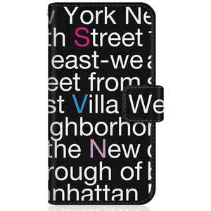 CASEMARKET Xiaomi Mi 10 Lite 5G スリム手帳型ケース New York Typography スリム ダイアリー XIG01-BCM2S2632-78