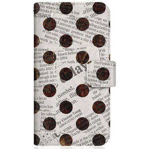 CASEMARKET Samsung Galaxy S21 Ultra 5G �X�����蒠�^�P�[�X Newspaper Dot �r���e�[�W �z���C�g �N���V�b�N SM-G9980-BCM2S2550-78