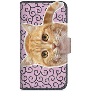 CASEMARKET AQUOS wish NYAGO スリム手帳型ケース ノート キュート 甘えんぼう 茶トラ 猫 ペロペロするにゃ?。 にゃんとも 和風 だにゃ?。 唐草模様 ピンク A104 CASEMARKET AQUOS wish NYAGO スリム手帳型ケース ノート キュート 甘えんぼう 茶トラ 猫 ペロペロするにゃ?。 にゃんとも 和風 だにゃ?。 唐草模様 ピンク A104