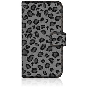 CASEMARKET iPhone 15 スリム手帳型ケース ヒョウ柄 クラシック ブラック ノート モノトーン iPhone15-BCM2S2079-78