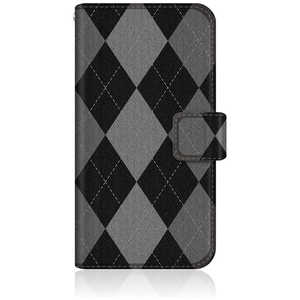 CASEMARKET iPhone 15 スリム手帳型ケース モノトーン アーガイル柄 ロンドン クラシカル アーガイル iPhone15-BCM2S2082-78