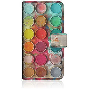 CASEMARKET iPhone 15 Plus スリム手帳型ケース カラー パレット 絵の具 デザイン アート iPhone15p-BCM2S2038-78 CASEMARKET iPhone 15 Plus スリム手帳型ケース カラー パレット 絵の具 デザイン アート iPhone15p-BCM2S2038-78