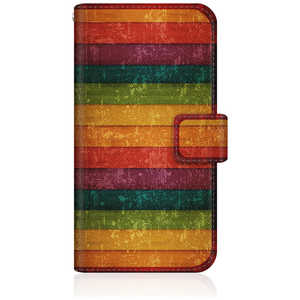 CASEMARKET iPhone 15 Plus スリム手帳型ケース 木柄 かすれ Rainbow スリム ダイアリー iPhone15p-BCM2S2234-78