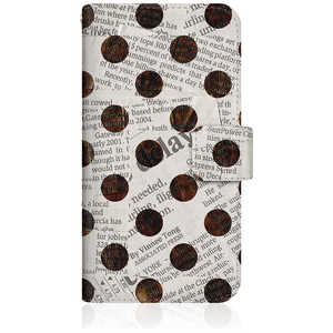 CASEMARKET iPhone 15 Plus スリム手帳型ケース Newspaper Dot ビンテージ ホワイト クラシック iPhone15p-BCM2S2550-78 CASEMARKET iPhone 15 Plus スリム手帳型ケース Newspaper Dot ビンテージ ホワイト クラシック iPhone15p-BCM2S2550-78