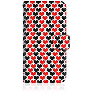 CASEMARKET iPhone 15 Pro スリム手帳型ケース 赤黒 ハート パターン スリム ダイアリー iPhone15Pro-BCM2S2228-78 CASEMARKET iPhone 15 Pro スリム手帳型ケース 赤黒 ハート パターン スリム ダイアリー iPhone15Pro-BCM2S2228-78