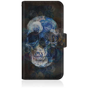 CASEMARKET iPhone 15 Pro スリム手帳型ケース スカル ローズ クロス ブラック スリム ダイアリー iPhone15Pro-BCM2S2269-78