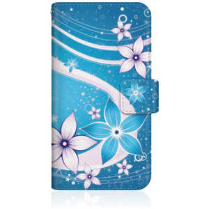 CASEMARKET iPhone 15 Pro スリム手帳型ケース 夏華の乱舞 和柄 ボタニカル 蒼花と水流を望む夜 iPhone15Pro-BCM2S2479-78