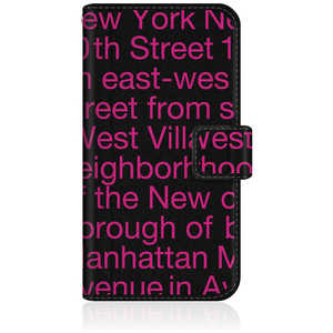 CASEMARKET iPhone 15 Pro スリム手帳型ケース New York Typography - ピンク スリム ダイアリー iPhone15Pro-BCM2S2633-78 CASEMARKET iPhone 15 Pro スリム手帳型ケース New York Typography - ピンク スリム ダイアリー iPhone15Pro-BCM2S2633-78