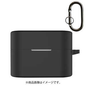 CROSSROAD SONY WF-1000XM6用 シリコン ケース カバー キズ防止 耐衝撃 落下防止 カラビナ付き ブラック CREC-1000XM6-SBK