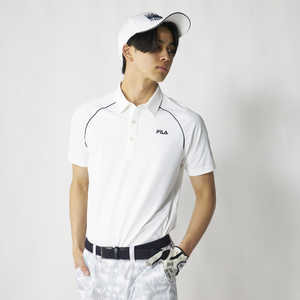 フィラゴルフ 肩ライン入り半袖シャツ FILA GOLF ［メンズ / 身丈：73 裄丈：47 袖幅：22.5 身幅：57 裾幅：55］ オフホワイト 【返品交換不可】 746656W
