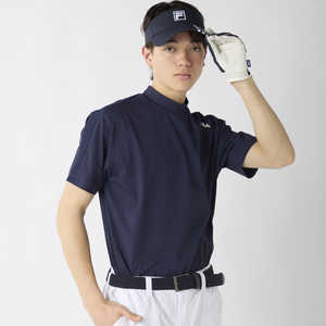 フィラゴルフ 半袖モックネックシャツ FILA GOLF ［メンズ / 身丈：70 肩幅：46 袖丈：23 袖幅：21.5 身幅：54 裾幅：52］ ネイビー 【返品交換不可】 746655W