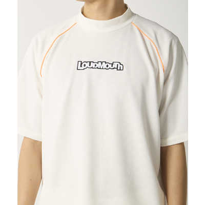 LOUDMOUTH　ラウドマウス　ゴルフウェア　モックネック　LL　ホワイト ラウドマウスゴルフ メンズ ワッフルモックネックシャツ ［メンズ / M