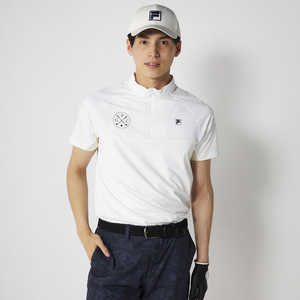 フィラゴルフ 冷感ハーフジップシャツ FILA GOLF ［メンズ / 身丈：75 裄丈：49 袖幅：23.5 身幅：60 裾幅：58］ オフホワイト 【返品交換不可】 746675