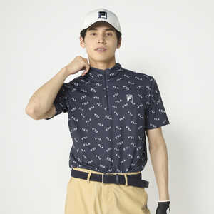 フィラゴルフ ハーフジップ半袖シャツ FILA GOLF ［メンズ / 身丈：73 肩幅：47.5 袖丈：23 袖幅：22.5 身幅：57 裾幅：53］ ネイビー 【返品交換不可】 746676