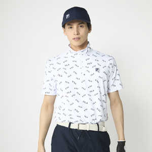 フィラゴルフ ハーフジップ半袖シャツ FILA GOLF ［メンズ / 身丈：73 肩幅：47.5 袖丈：23 袖幅：22.5 身幅：57 裾幅：53］ ホワイト 【返品交換不可】 746676