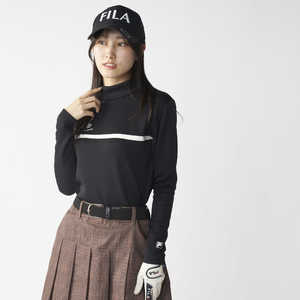 フィラゴルフ レディース 長袖モックネックシャツ ［レディース / Mサイズ］ ブラック 【返品交換不可】 796502
