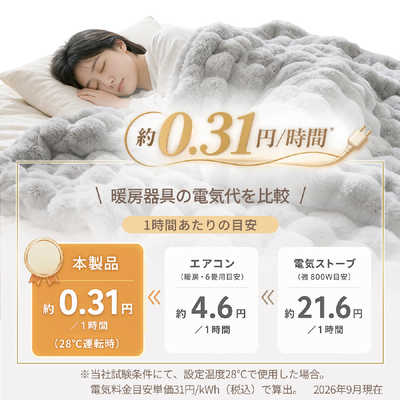 もこふわ贅沢な暖かさ！電気毛布 Lサイズ 10段階温度調節 軽量設計 TOKAIZ 電気毛布 Lサイズ 130×190cm 丸洗い 10段階温度調節 12段階