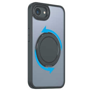 インテリオル IPHONE16E 360°回転するリング付きマットケース COCO case ブラック 1847-16E-BLACK インテリオル IPHONE16E 360°回転するリング付きマットケース COCO case ブラック 1847-16E-BLACK