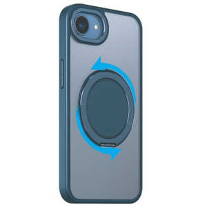 インテリオル IPHONE16E 360°回転するリング付きマットケース COCO case ネイビー 1847-16E-NAVY インテリオル IPHONE16E 360°回転するリング付きマットケース COCO case ネイビー 1847-16E-NAVY