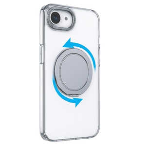インテリオル IPHONE16E 360°回転するリング付きマットケース COCO case クリア 1847-16E-CLEAR インテリオル IPHONE16E 360°回転するリング付きマットケース COCO case クリア 1847-16E-CLEAR