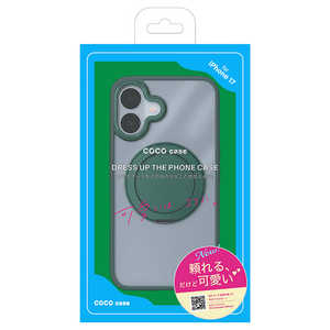 CeI iPhone 17 360°]郊Ot}bgP[X COCO CASE O[ 1847-17-GREEN