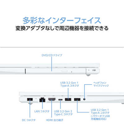 NEC ノートパソコン LAVIE N1675/KAW パールホワイト [16.0型
