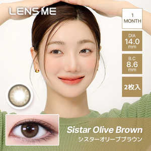 オマイオ (度あり/-4.50) OMYO (オマイオ) BY LENSME シスターオリーブブラウン (BC8.6/DIA14.0) 2枚入 カラコン 