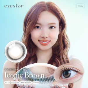Pia (度あり/-1.25) eyestar 1day アイコニックブラウン (BC8.6/PWR-1.25/DIA14.5) 10枚入