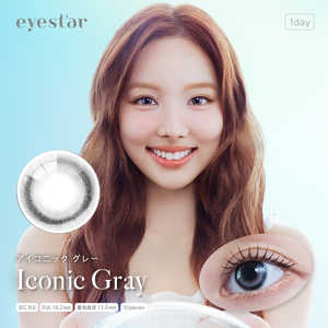 Pia (度あり/-3.75) eyestar 1day アイコニックグレー (BC8.6/PWR-3.75/DIA14.5) 10枚入