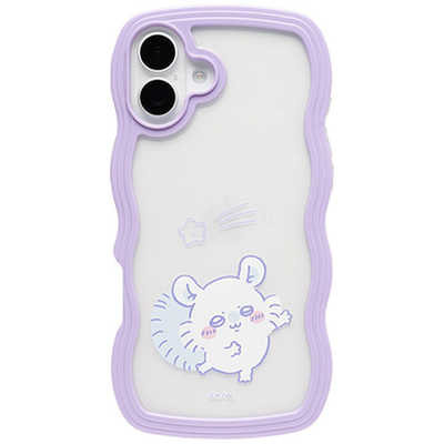 ちいかわ うねうねケース iPhone16ラベンダー　モモンガ含むおまとめ購入 HAMEE ［iPhone 16 Plus専用］ちいかわ うねうねケース