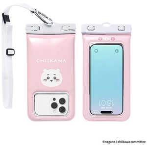 HAMEE ちいかわ/DIVAID フローティング防水ケース ワイドサイズ ショルダーストラップ ちいかわ/フェイス 697-181786 HAMEE ちいかわ/DIVAID フローティング防水ケース ワイドサイズ ショルダーストラップ ちいかわ/フェイス 697-181786