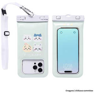 HAMEE ちいかわ/DIVAID フローティング防水ケース ワイドサイズ ショルダーストラップ 集合/フェイス 697-181823 HAMEE ちいかわ/DIVAID フローティング防水ケース ワイドサイズ ショルダーストラップ 集合/フェイス 697-181823