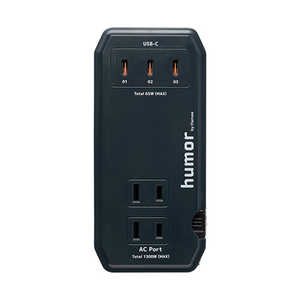 HAMEE humor handy Next AC PD65W�Ή� USB �^�b�v �O���[�u���b�N 669-188624