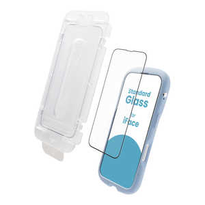 HAMEE �miPhone 17e/16e/14/13/13 Pro��p�niFace �����K���X ��ʕی�t�B���� �u���[���C�g�J�b�g 41-190047