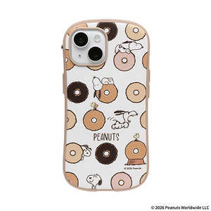 HAMEE �miPhone 15/14/13��p�nPEANUTS/�s�[�i�b�c iFace First Class Cafe MagSynq�P�[�X �h�[�i�c/�z���C�g 41-191655