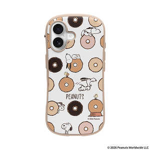HAMEE �miPhone 17��p�nPEANUTS/�s�[�i�b�c iFace First Class Cafe MagSynq�P�[�X �h�[�i�c/�z���C�g 41-191716