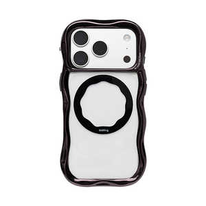 HAMEE �miPhone 17 Pro��p�niFace BeBling Wave MagSynq �N���A�P�[�X iFace �u���b�N 41-192607