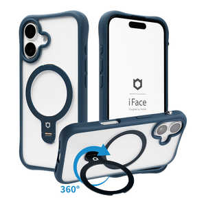 HAMEE �miPhone 16��p�niFace Leany MagSynq �X�^���h�P�[�X �l�C�r�[ 41-193437