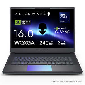DELL デル ゲーミングノートパソコン Alienware 16 Area-51 [ 16型 / Win11 Home / Core Ultra 9 / 32GB / 1TB ] リキッド ティール NAA96-FN