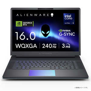 DELL デル ゲーミングノートパソコン Alienware 16 Area-51 [ 16型 / Win11 Home(英語版) / Core Ultra 9 / 32GB / 1TB / 英語版キーボード ] NAA96-FNE